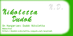 nikoletta dudok business card